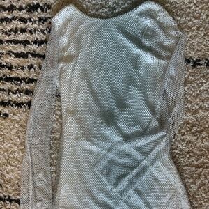 Anna white rhinestone mini dress